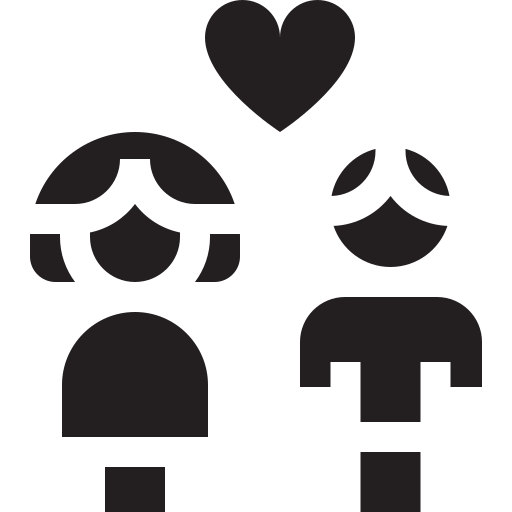 Couple Basic Straight Filled icon