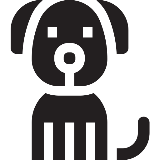 Dog Basic Straight Filled icon