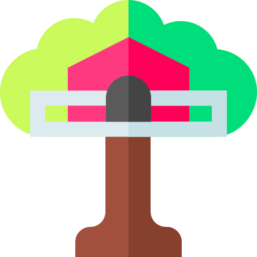 Casa del árbol Basic Straight Flat icono