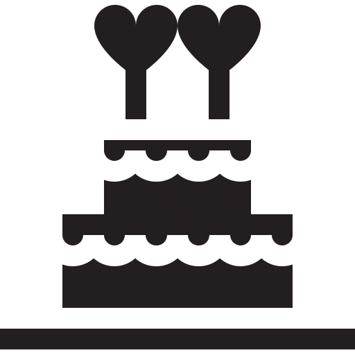 gâteau d'anniversaire Basic Straight Filled Icône