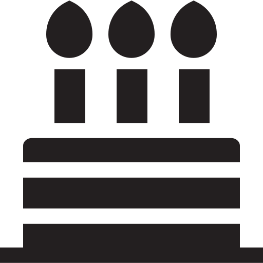 Birthday cake Basic Straight Filled icon