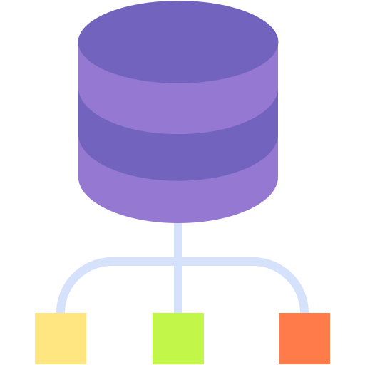 Database networking Generic color fill icon