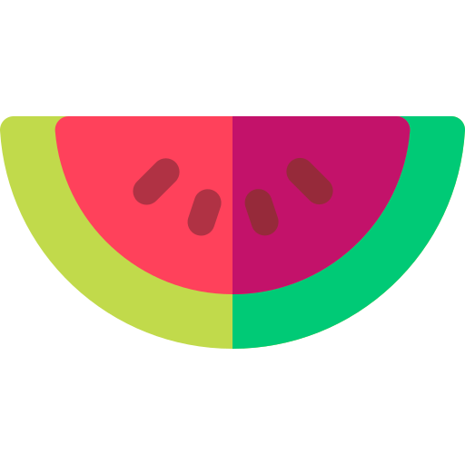 Watermelon Basic Rounded Flat icon