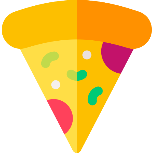 Пицца Basic Rounded Flat иконка