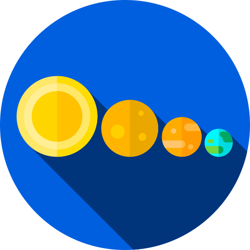 układ słoneczny Flat Circular Flat ikona