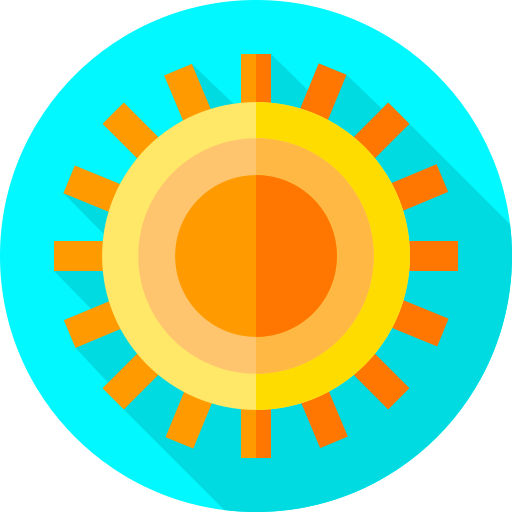 Sun Flat Circular Flat icon