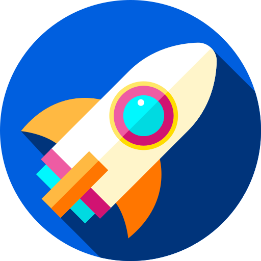 Cohete Flat Circular Flat icono