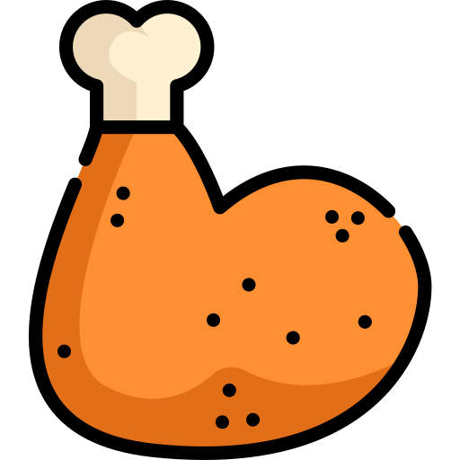 Pierna de pollo Special Lineal color icono