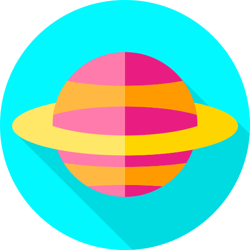 Планета Flat Circular Flat иконка