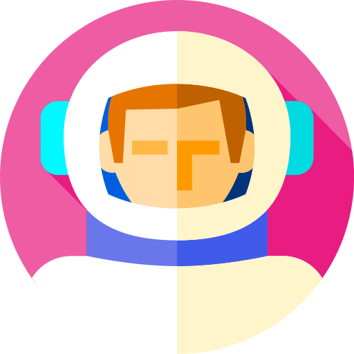 astronauta Flat Circular Flat ikona