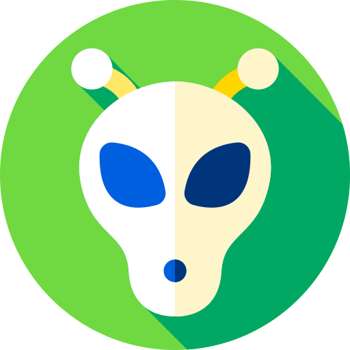 Alien Flat Circular Flat icon