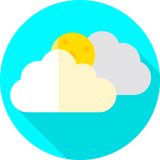 曇り Flat Circular Flat icon