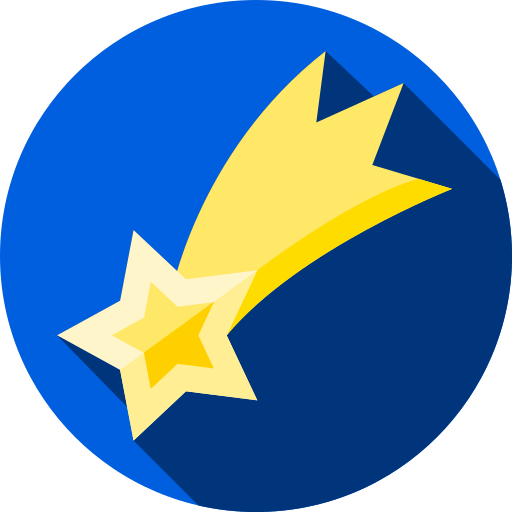 Shooting star Flat Circular Flat icon