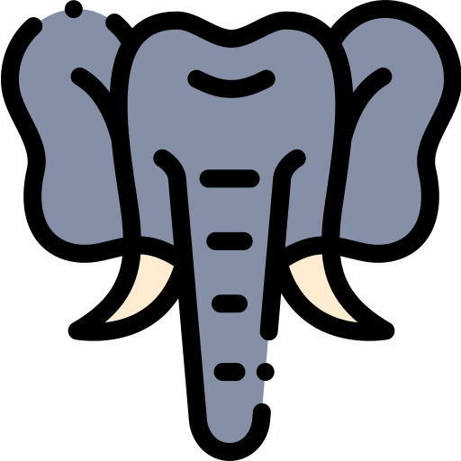 elefante Detailed Rounded Lineal color icona
