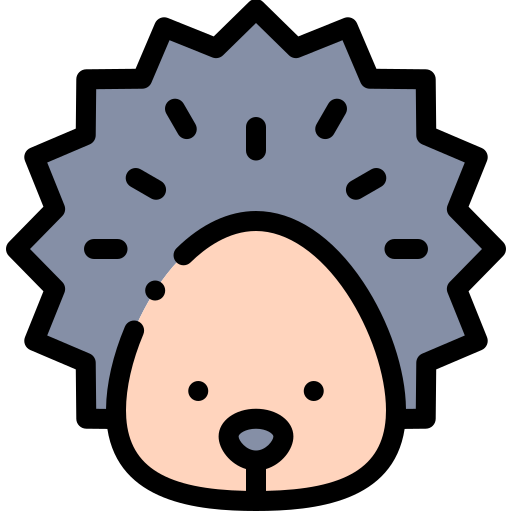 Hedgehog Detailed Rounded Lineal color icon