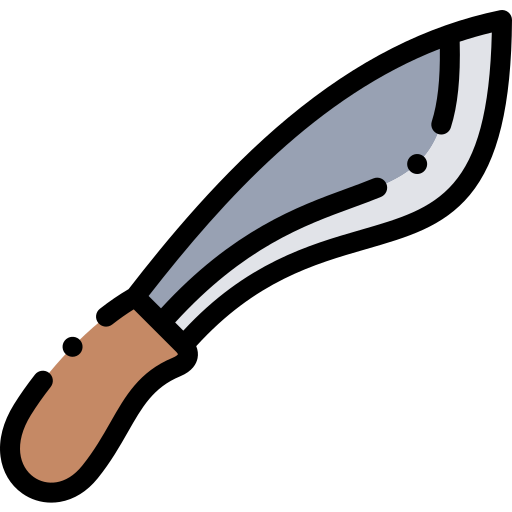 machete Detailed Rounded Lineal color icon