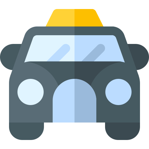 Taxi Basic Rounded Flat icono