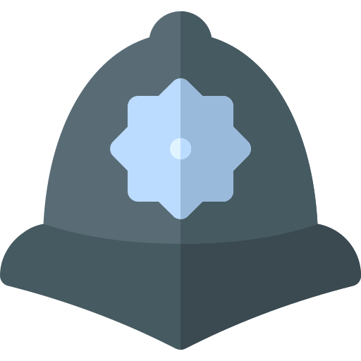 polizeimütze Basic Rounded Flat icon