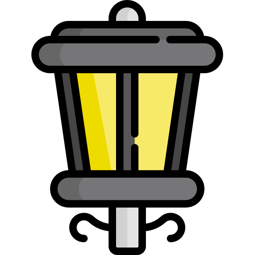 Street lamp Kawaii Lineal color icon