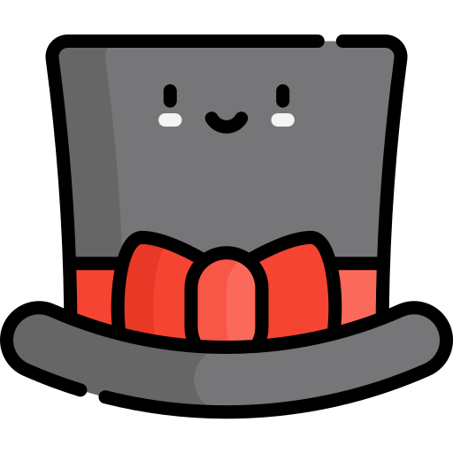 Top hat Kawaii Lineal color icon