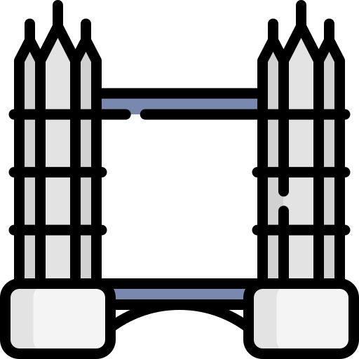 Puente de londres Kawaii Lineal color icono