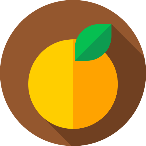 апельсин Flat Circular Flat иконка