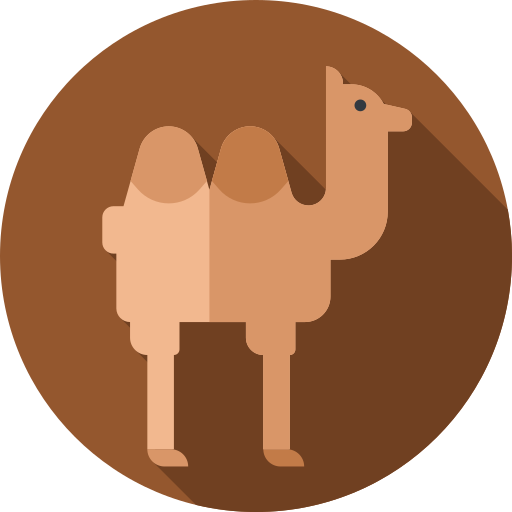 Camello Flat Circular Flat icono
