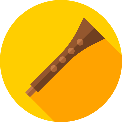 flöte Flat Circular Flat icon