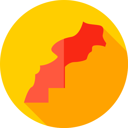 Marruecos Flat Circular Flat icono