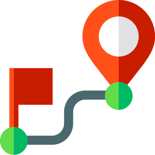 route Basic Straight Flat icon