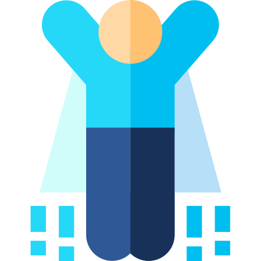 Superhéroe Basic Straight Flat icono