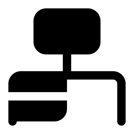 escritorio de computadora Generic black fill icono