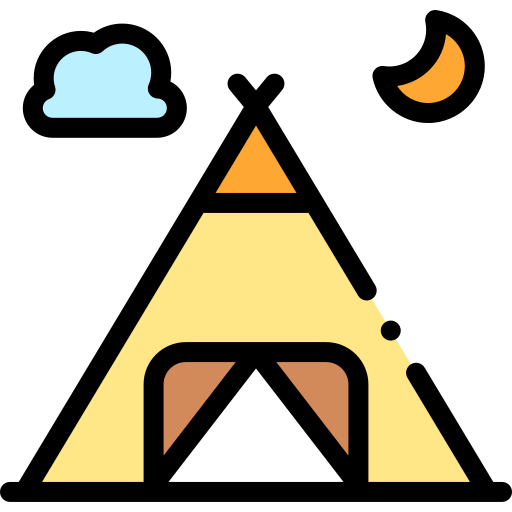テント Detailed Rounded Lineal color icon