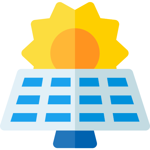 Solar panel Basic Rounded Flat icon