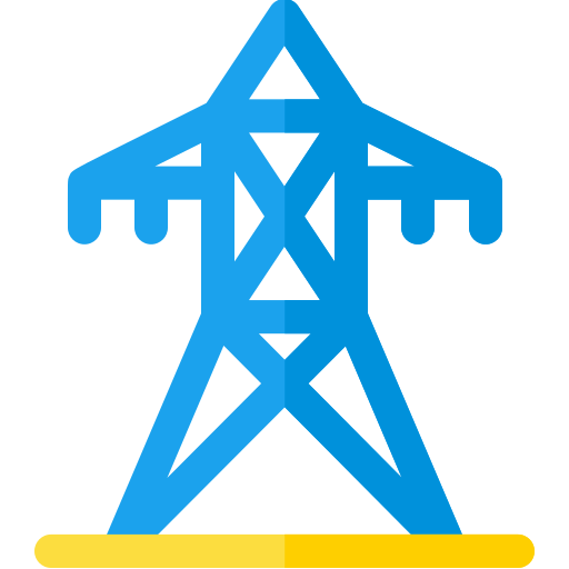 Electricity tower Basic Rounded Flat icon