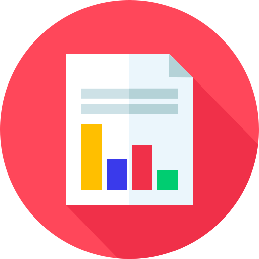 Analytics Flat Circular Flat icon