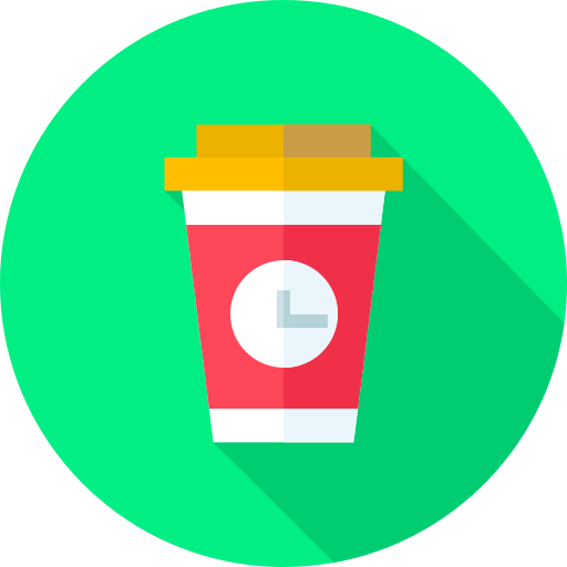 koffiepauze Flat Circular Flat icoon