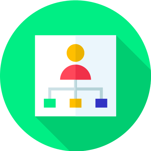Hierarchical structure Flat Circular Flat icon