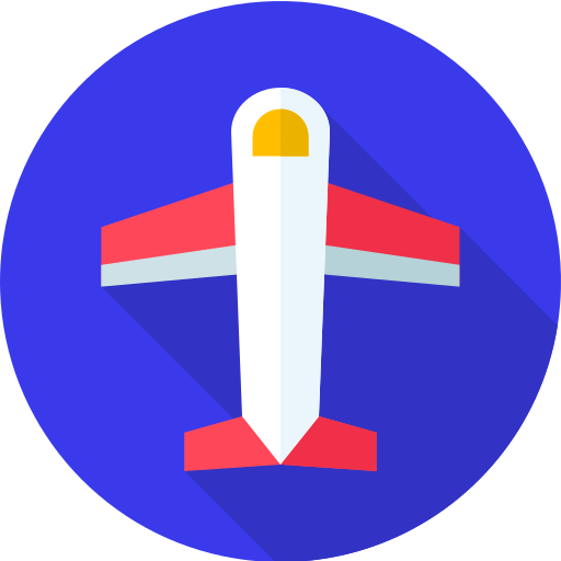 Aeroplane Flat Circular Flat icon