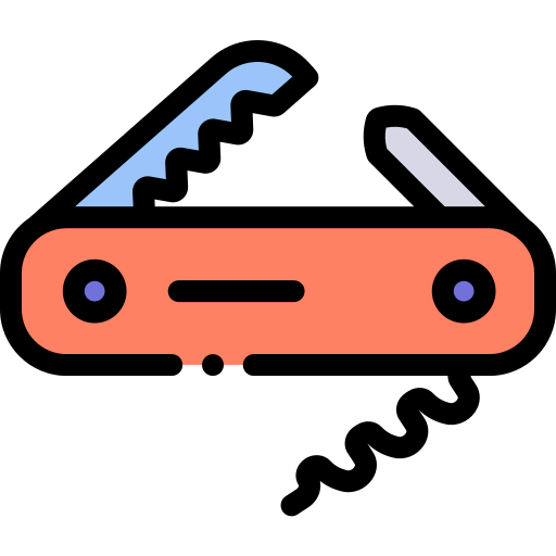Swiss army knife Detailed Rounded Lineal color icon