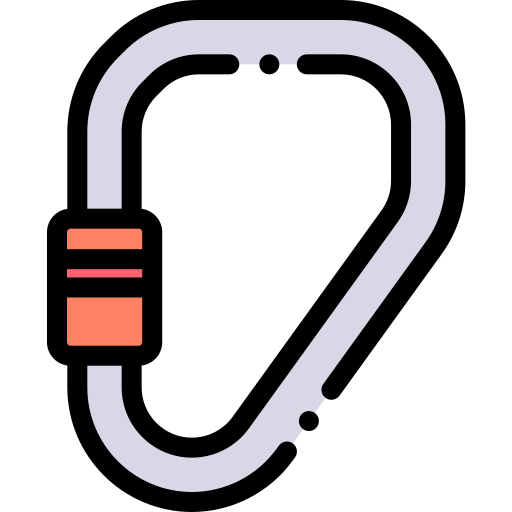 カラビナ Detailed Rounded Lineal color icon