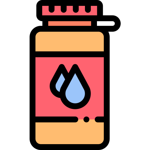 bottiglia d'acqua Detailed Rounded Lineal color icona