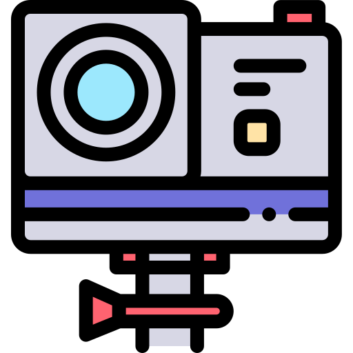 アクションカメラ Detailed Rounded Lineal color icon