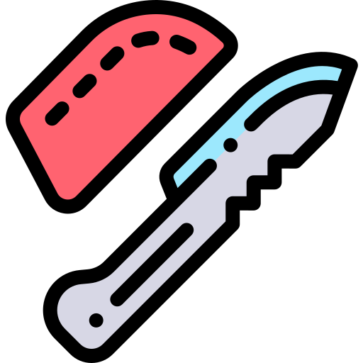 Knife Detailed Rounded Lineal color icon