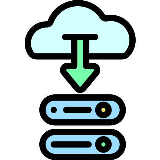 Servidor Detailed Rounded Lineal color icono