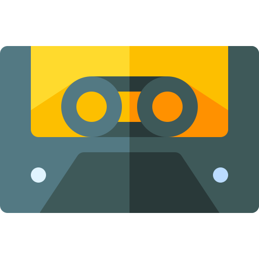 cassette Basic Rounded Flat icoon