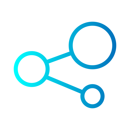 compartir Generic gradient outline icono