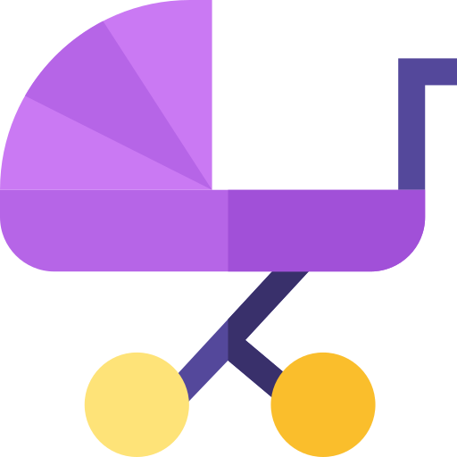 Baby carriage Basic Straight Flat icon