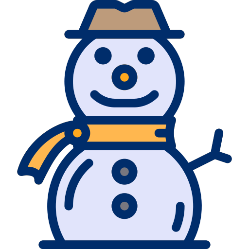 Muñeco de nieve Berkahicon Lineal Color icono