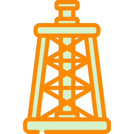Oil tower Berkahicon Lineal Color icon